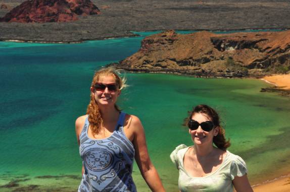 Visitando um dos cartões postais de Galápagos, a Ilha de San Bartolomeu (próxima a Isla de Santiago)